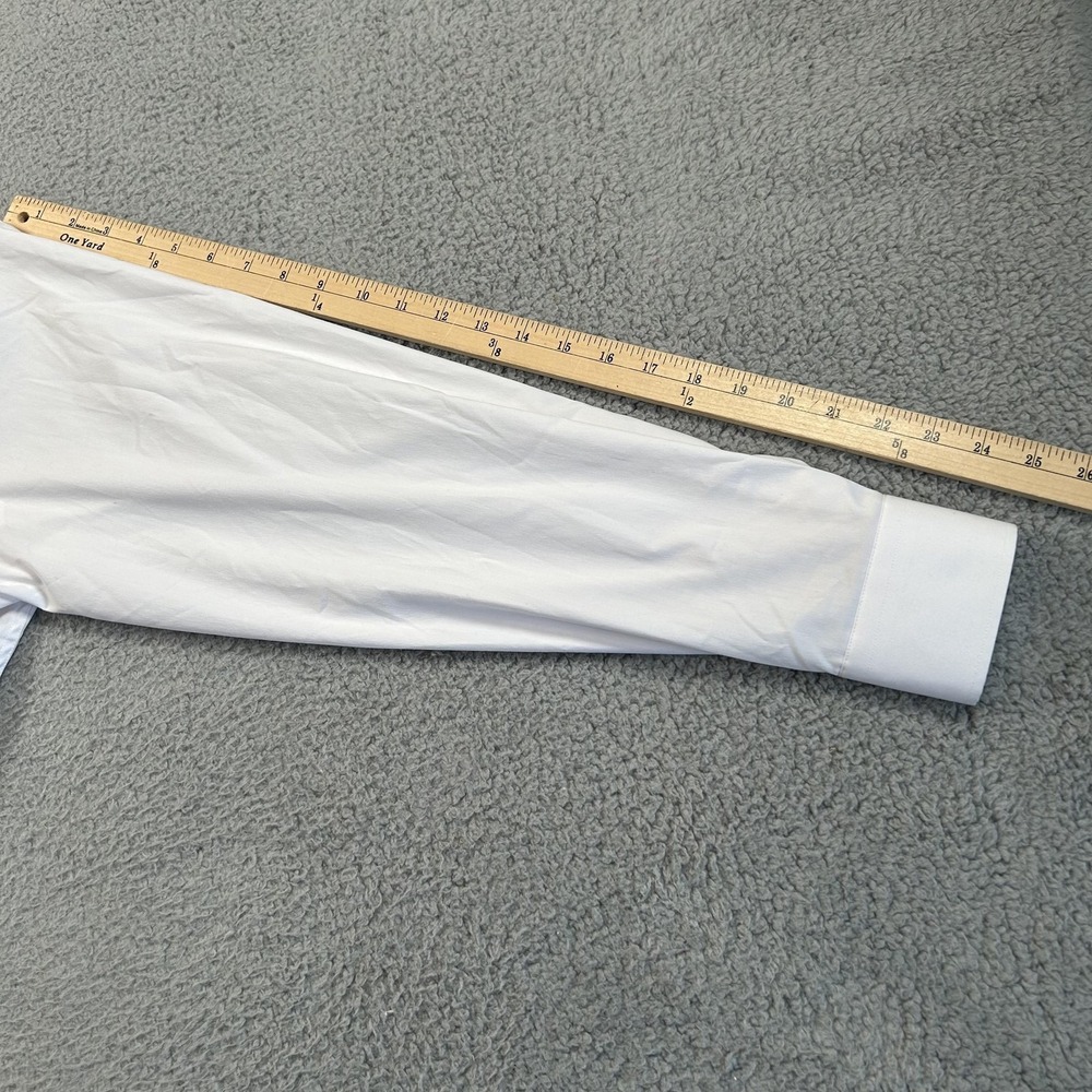 LIM'S TAILOR Shirt Mens Large White Dress Button Front Long Sleeve Pocket Formal - Picture 12 of 14